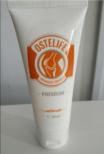 Fotografija tube s smetano, izkušnje z uporabo Ostelife Premium Plus